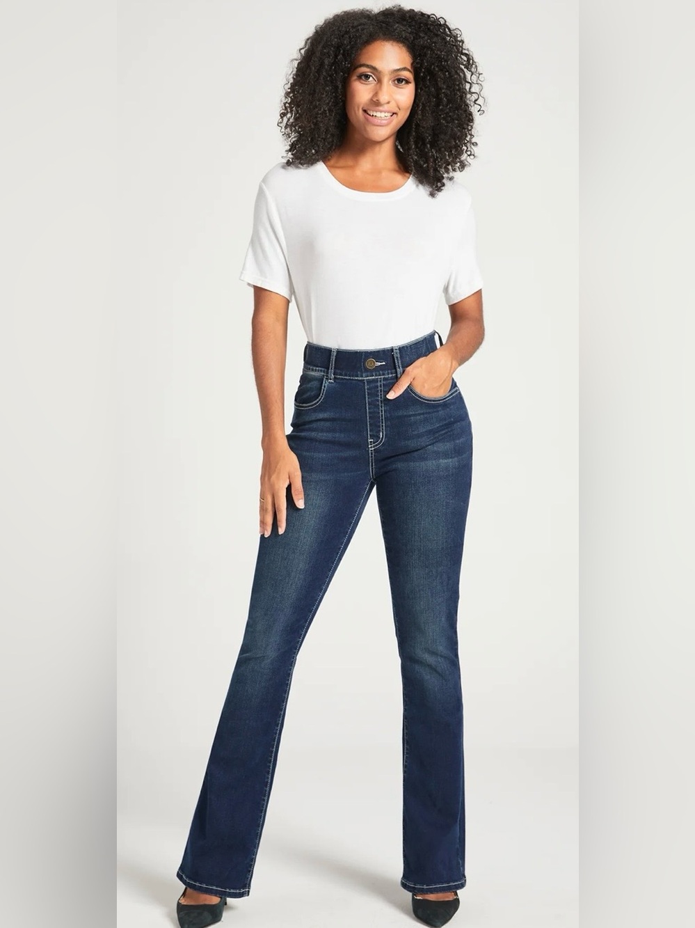 Betabrand Signature Mid-Rise Boot Cut Stretch Jeans